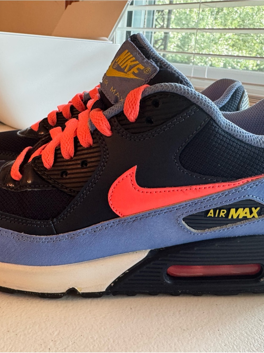 Nike Air Max 90 Mesh Obsidian/Bright Mango/Canary